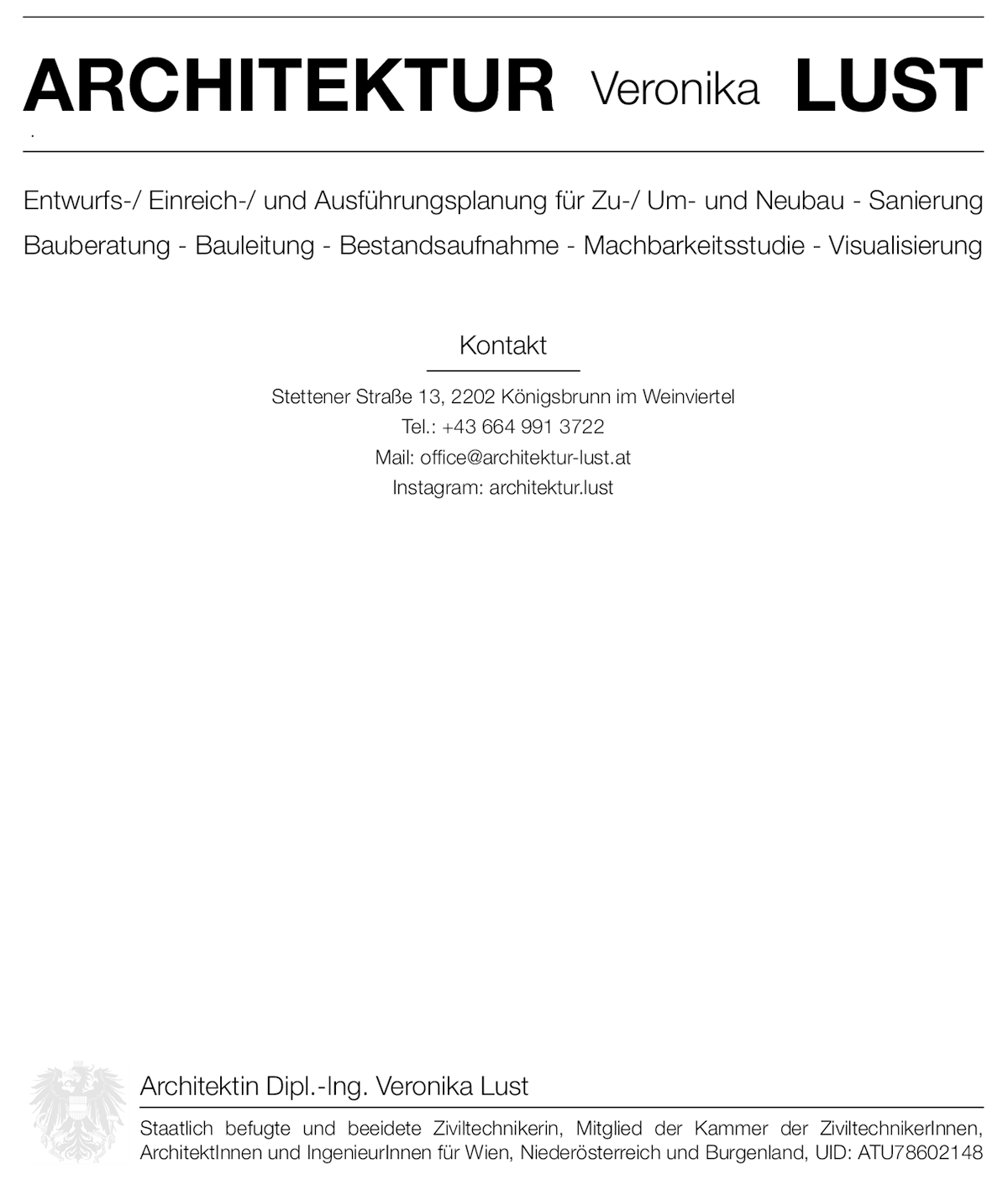 Architektur Veronika Lust